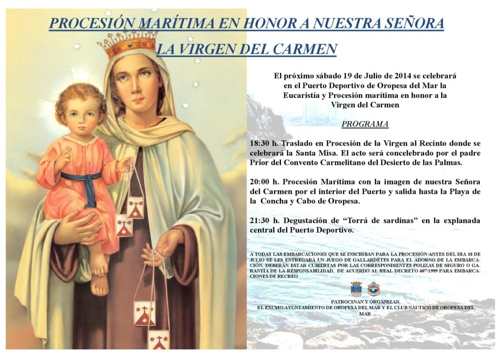 Procesión Marítima en honor a Nuestra Señora la Virgen del Carmen