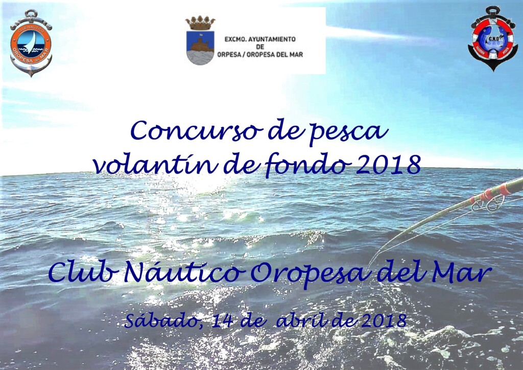 El próximo sábado 14 de abril, celebramos en el Club Náutico Oropesa del Mar el Concurso de Pesca Volantín de Fondo. Acompañamos las bases del concurso.