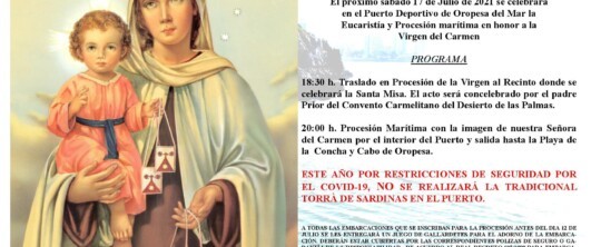Procesión marítima de la Virgen del Carmen