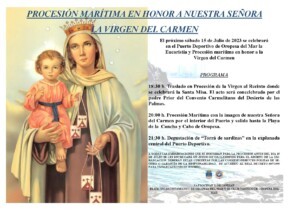 procesion 2023 300x212 - Procesión Marítima de la Virgen del Carmen CN Oropesa del Mar