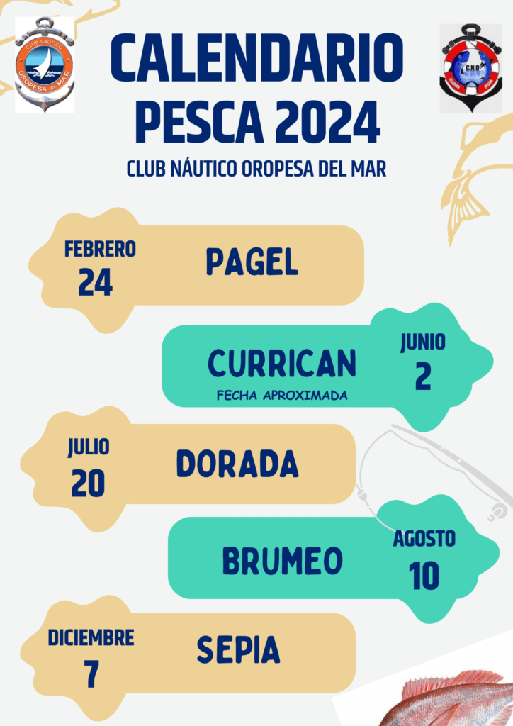 CALENDARIO PESCA 2024 CN OROPESA